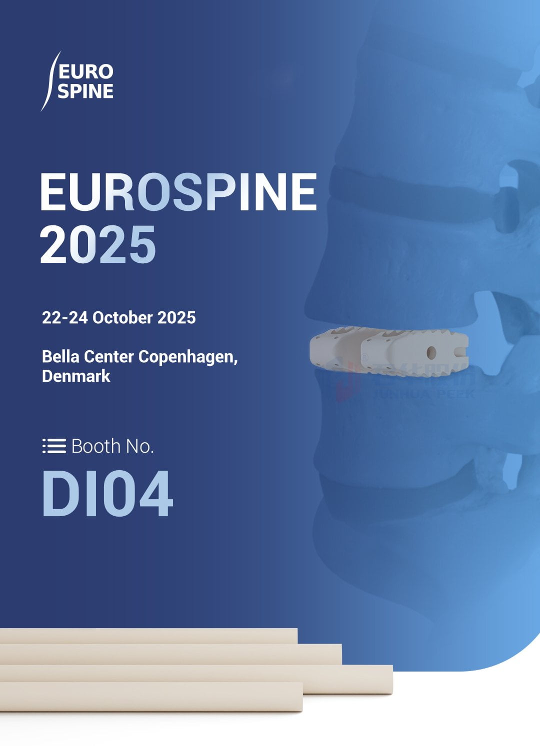 Wir sehen uns auf der EUROSPINE 2025 &mdash; JunDe HPP an Stand D104 Bild 1