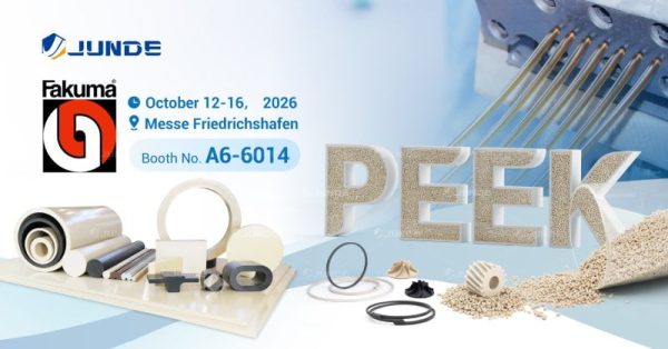 JunDe präsentiert auf der FAKUMA 2026 unser komplettes Sortiment an Hochleistungs-PEEK-Harz!